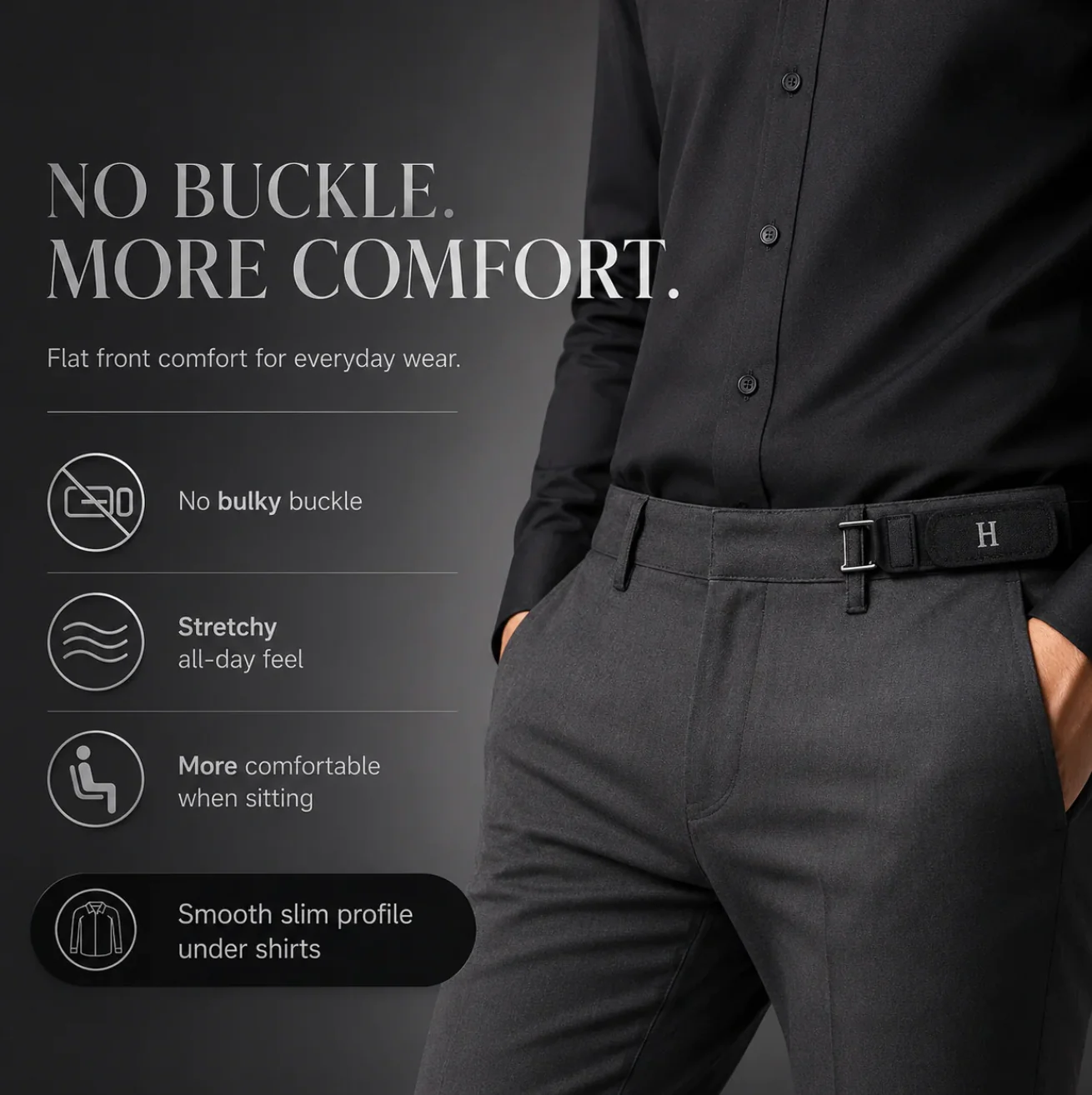 Buckle-less belt